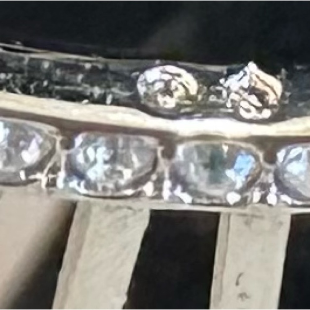 Swarovski Silver Lace Hoop Earrings - Picture 6 of 6